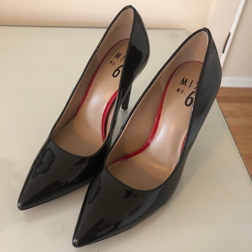 Size 6.5 Black Pumps with Red Bottoms